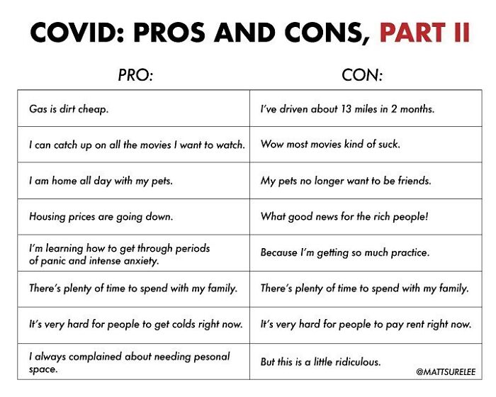 Part II Of Covid Pros And Cons.