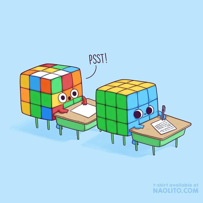 I've Always Been The Cube In The Back 😅 Which One Are You?
#cute #kawaii #rubik #rubikcube #exam #funny #cute #lovely #aww #awesome #illustration #comic #comicstrip #humorous