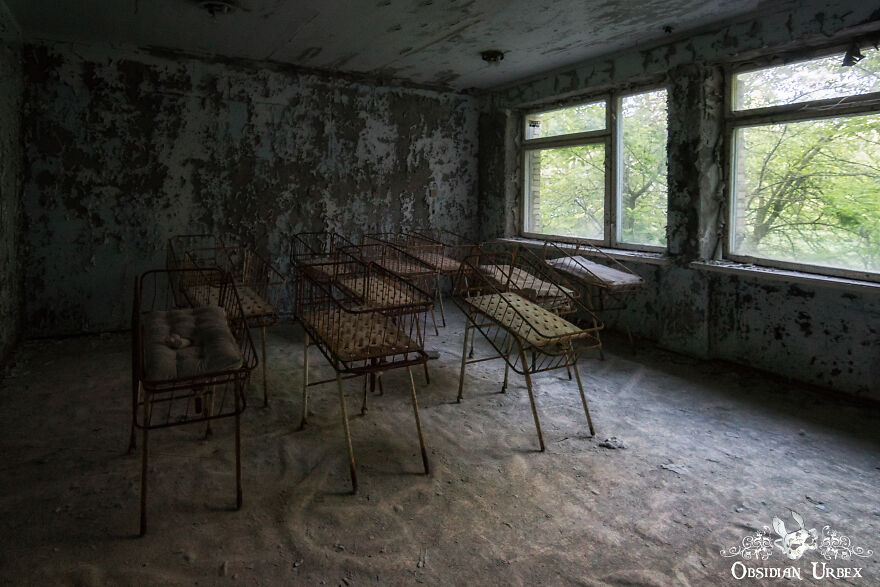 Empty Baby Cribs In The Maternity Wing Of Pripyat Hospital No. 126