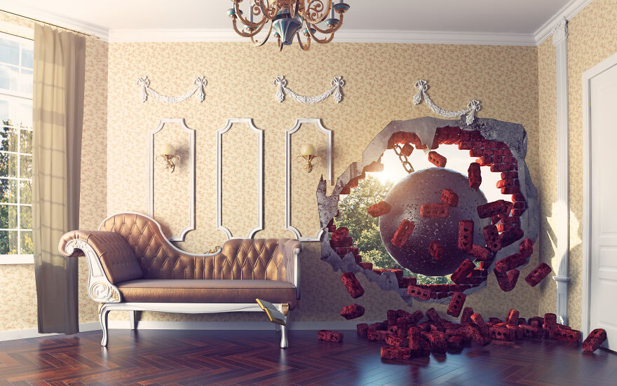 An Interior And Game Designer Transforms Popular Home Design Into Surrealist Art (32 Pics)