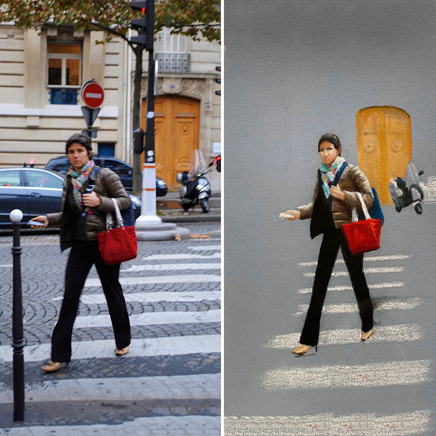 I Photograph Parisians And Use These Photos As References For My Drawings (9 New Pics)