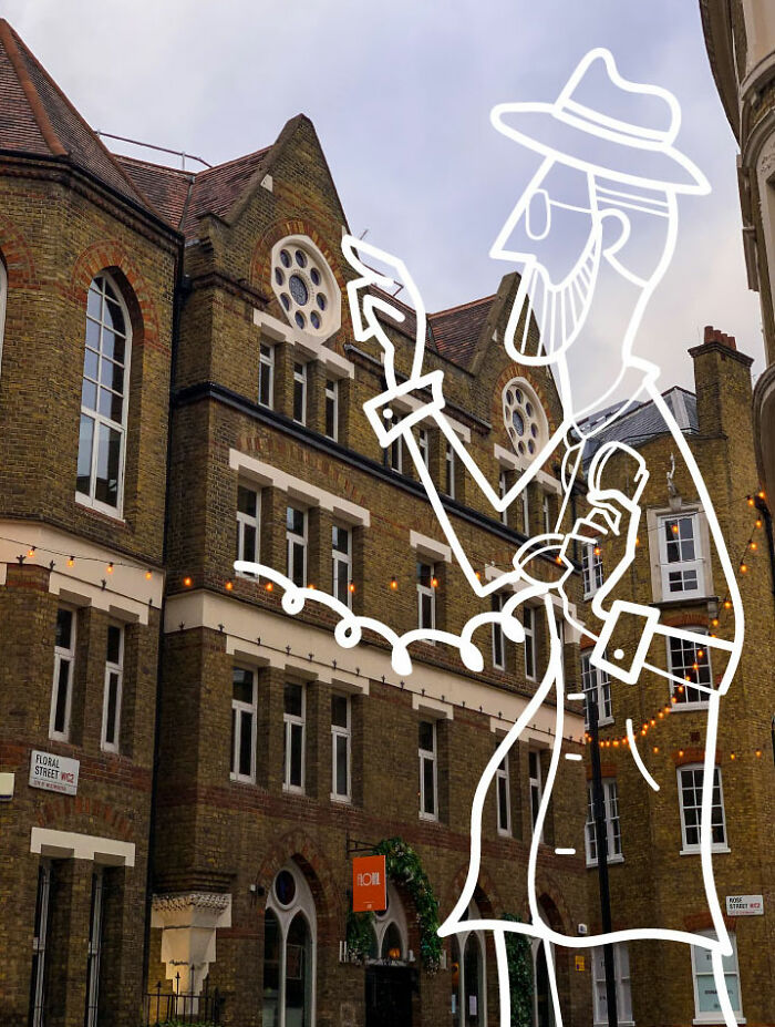 I Take The Pictures Around London And Make Illustrations On Top Of Them To Transform Them Into Something New (12 Pics)