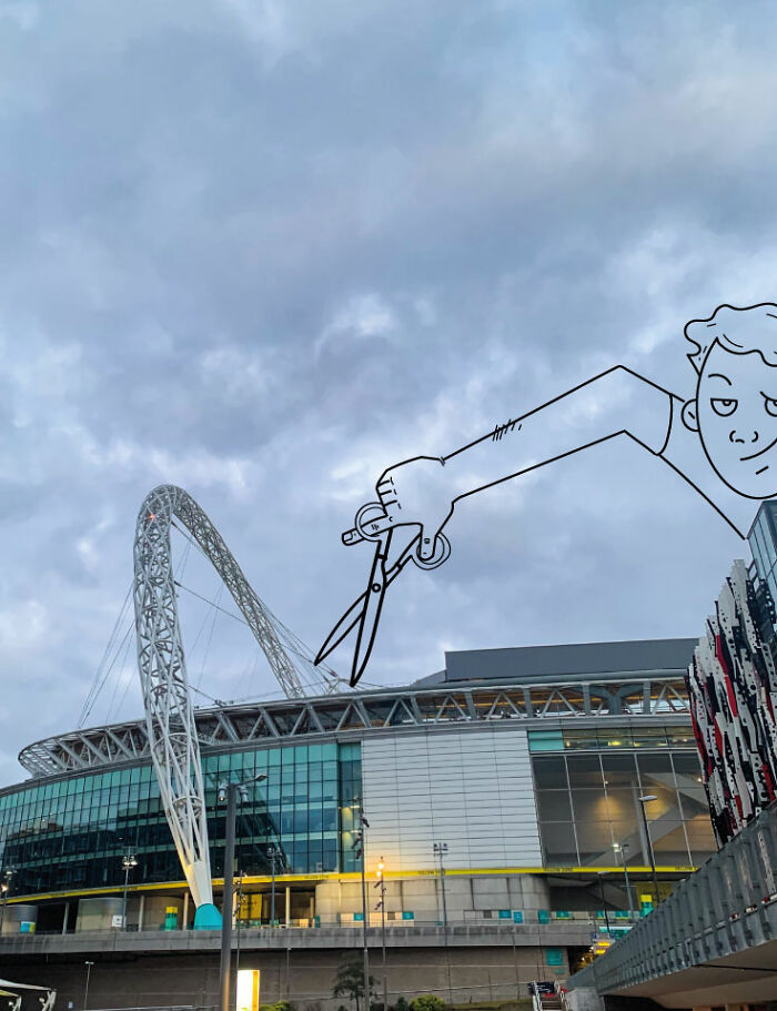 I Take The Pictures Around London And Make Illustrations On Top Of Them To Transform Them Into Something New (12 Pics)