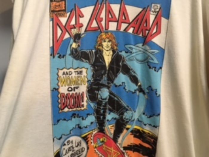 My Husband's T-Shirt From Def Leppard's 1987-1988 Hysteria Tour.