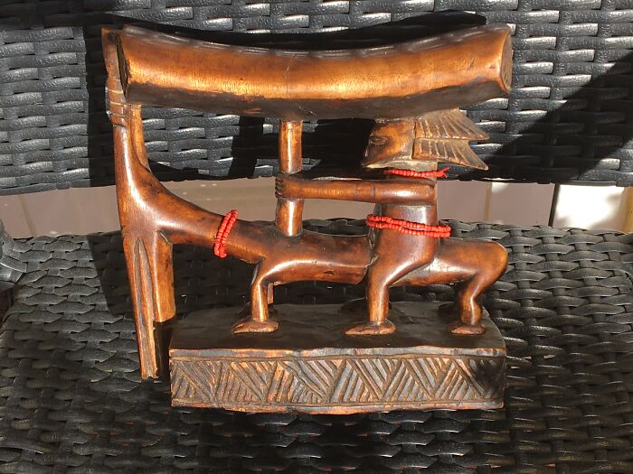 My Favourite African Sculpture (Headrest) End 19th Cent.bought By My Grandfather In 1904.from Angola