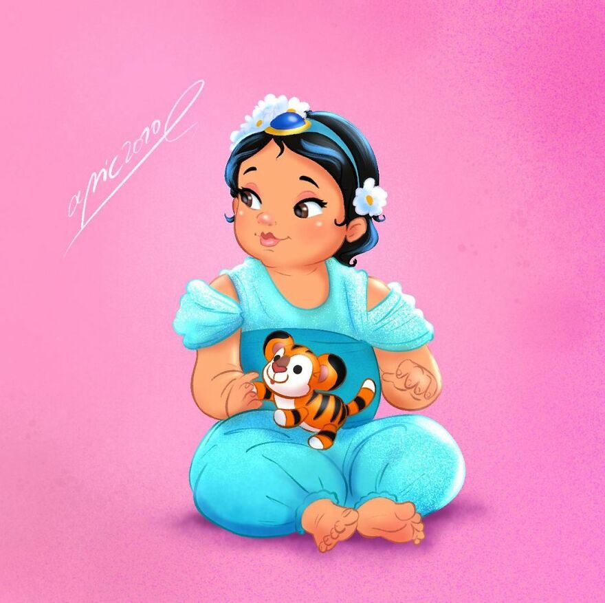 Inspired By A Newborn Photoshoot, This Artist Imagined How Disney Princesses  And Villains Looked As Babies | Bored Panda