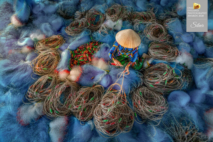 Blue Nets By Chin Leong Teo. Silver In People