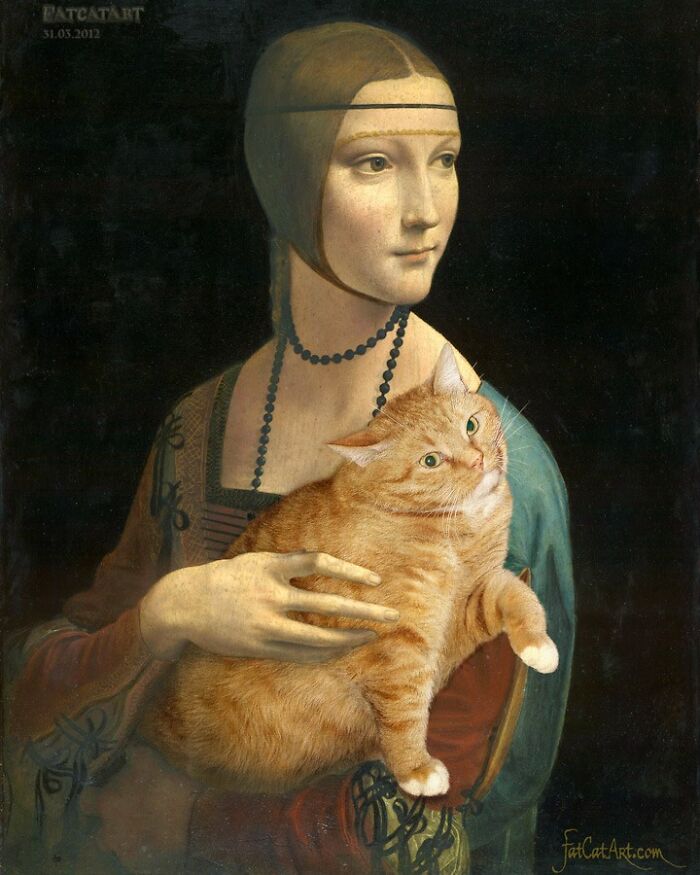 Dona insere seu gato em quadros famosos, e o resultado são 15 fotos hilárias