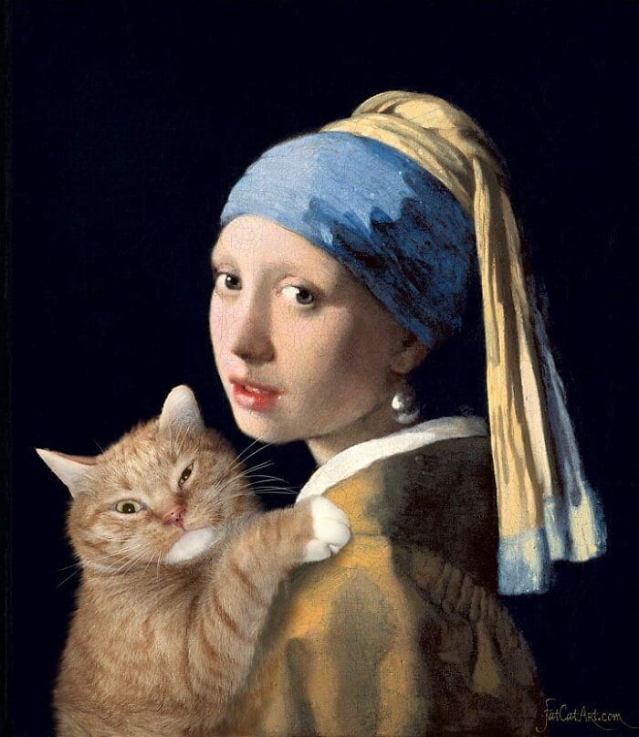 Russian Artist Continues To Insert His Fat Cat Into Old Paintings