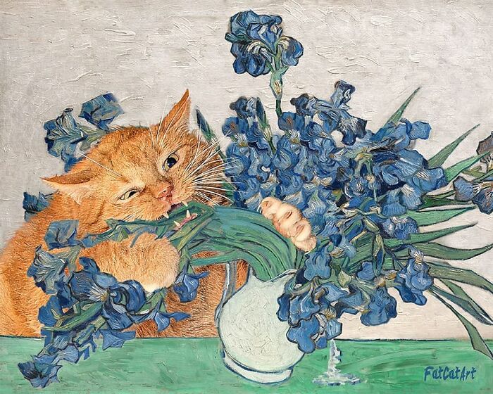 Russian Artist Continues To Insert His Fat Cat Into Old Paintings