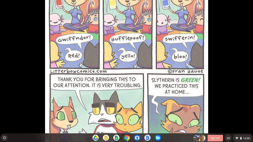 My Wallpaper On My Chromebook. Only People Who Read Francesca Hause Comics Will Know What This Is From.