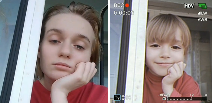 A Viral TikTok Trend Shows Parents And Their Children With A Retro Filter And Proves How Similar Parents And Children Are (30 Pics)