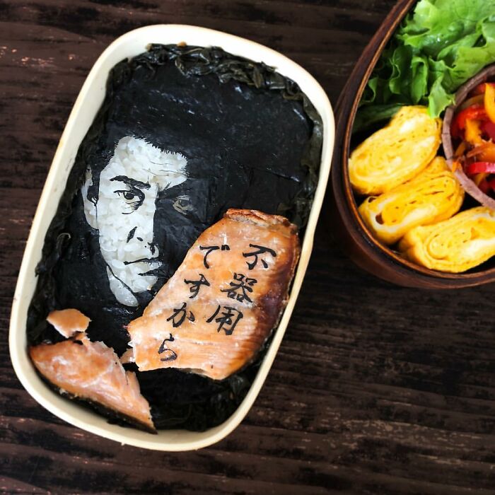Bento artist creates detailed lunchboxes featuring characters from favorite TV shows, movies, and manga for her husband