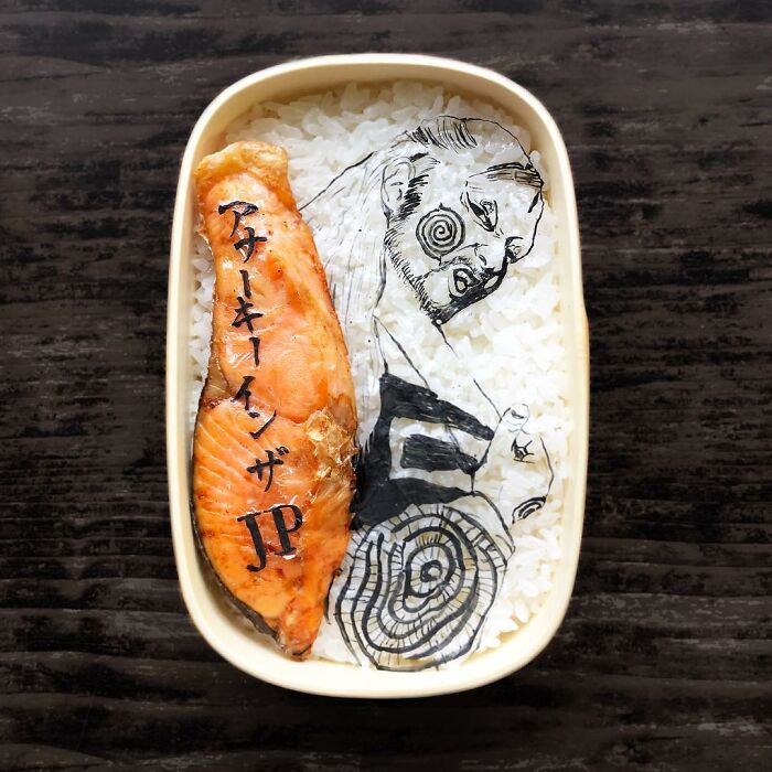 Bento artist creates detailed lunchboxes featuring favorite TV shows, movies, and manga characters with edible decorations.