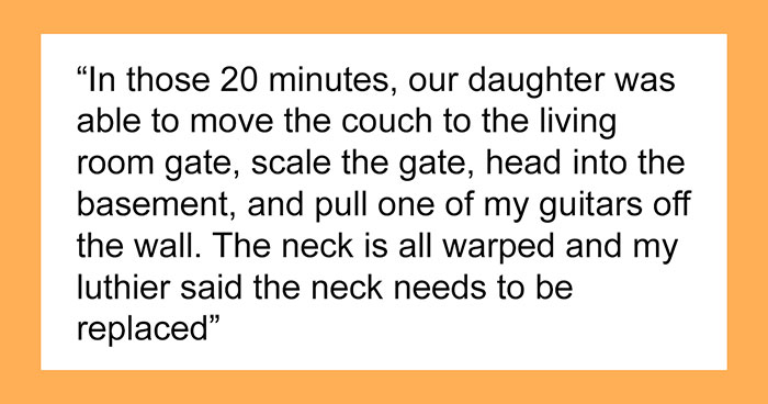 Dad Tells His Babysitter To Replace A $2,200 Guitar His 3-Year-Old Broke On Her Watch