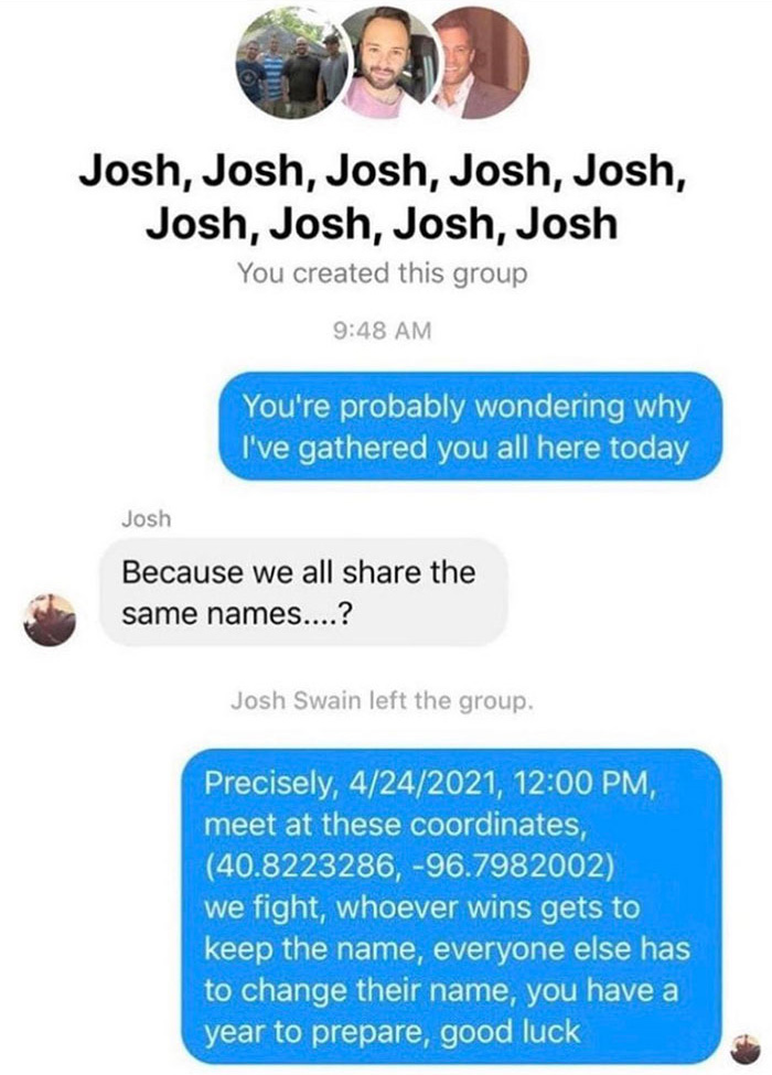 Dozens Of People Named Josh Join Friendly Battle For Naming Rights, Tumblr User Recaps It