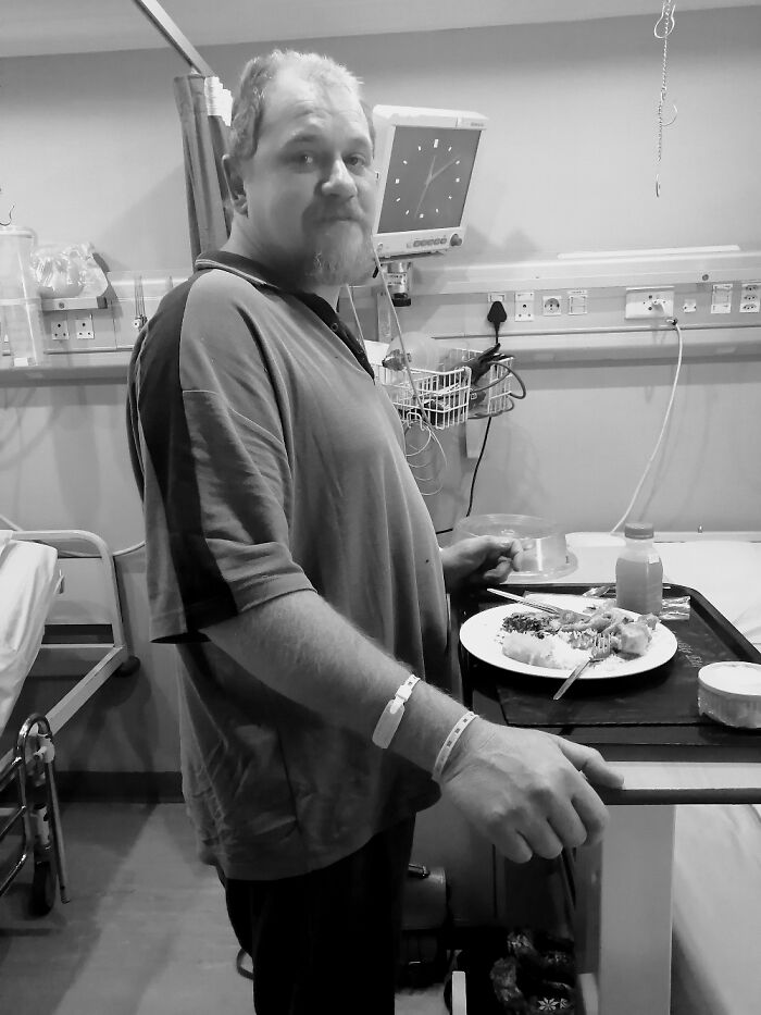 First Time Hubby Had Stood Up For 3 Months. 24 Hours After His Back Op His Paralysis Was Gone.