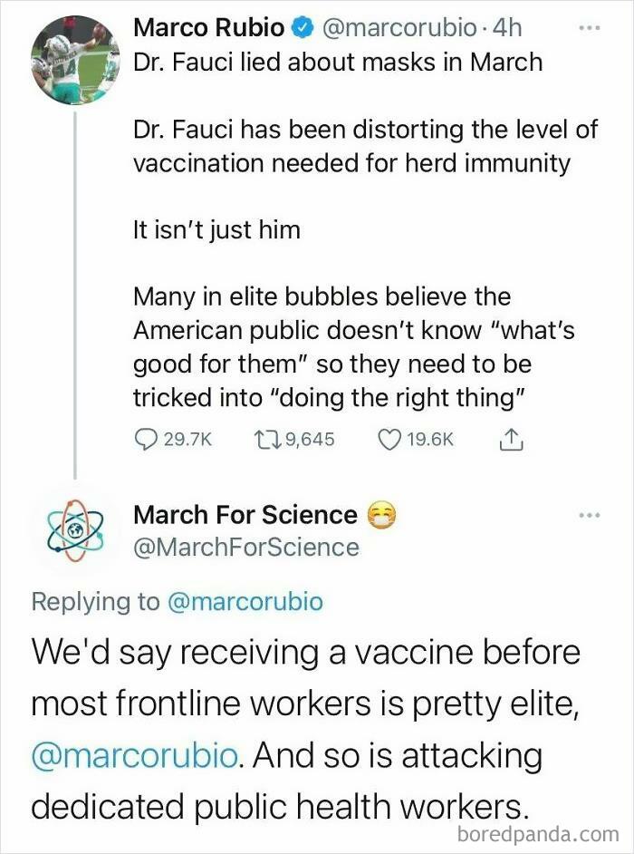 Vaccinated Politician Tries To Call Out Elitism