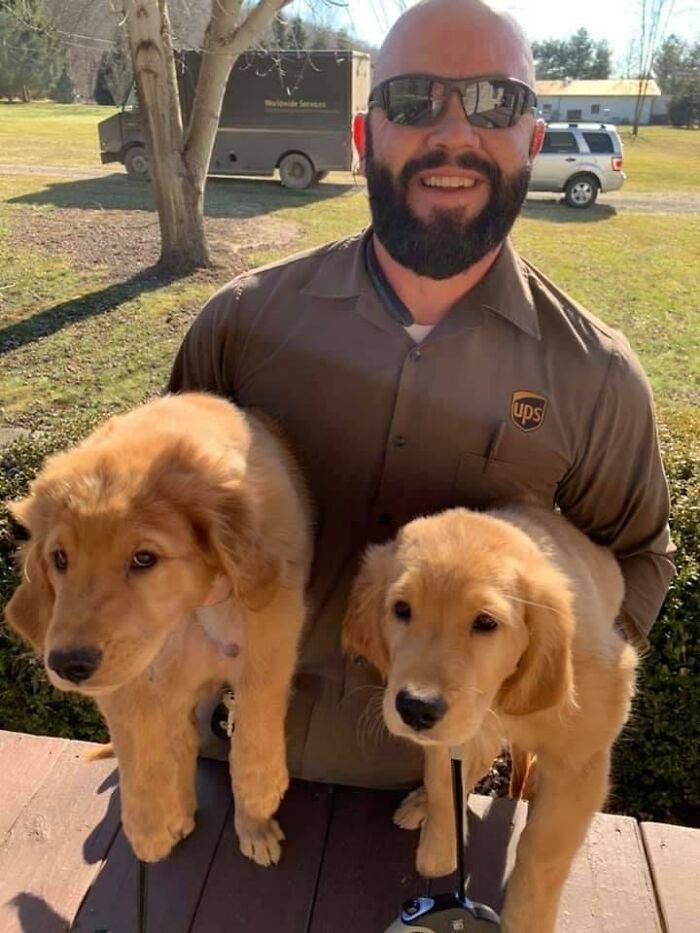 35 Times UPS Drivers Were Lucky To Meet Dogs On Their Routes And Shared The Pics On This Group (New Pics)
