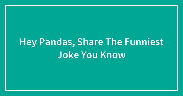 Hey Pandas, Share The Funniest Joke You Know (Closed)