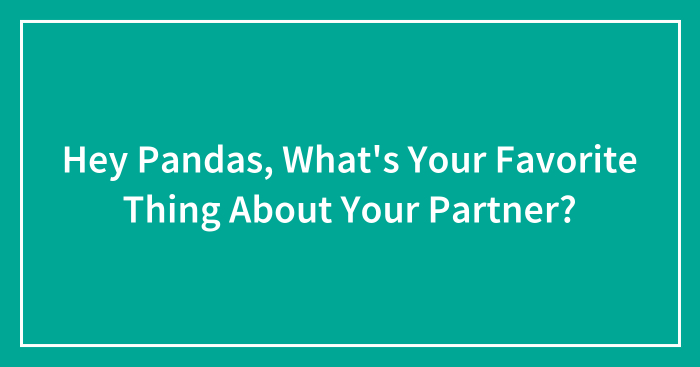 Hey Pandas, What’s Your Favorite Thing About Your Partner? (Closed)