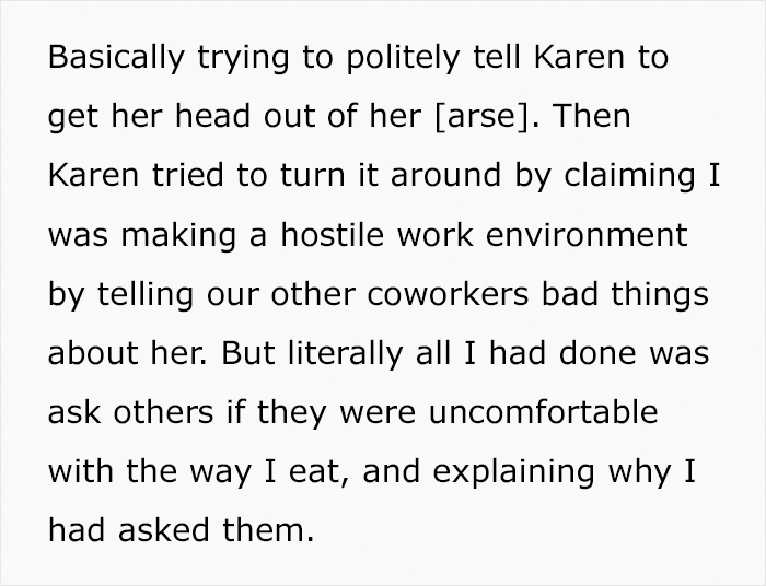 ‘Karen’ Coworker Reports A Woman For Eating “Sexy Potatoes” At Work, Office Drama Ensues