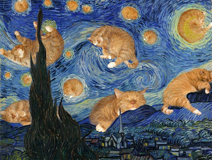 Owner Puts Her Fat Ginger Cat Into Famous Paintings, And The Result Is Hilarious (15 Pics)
