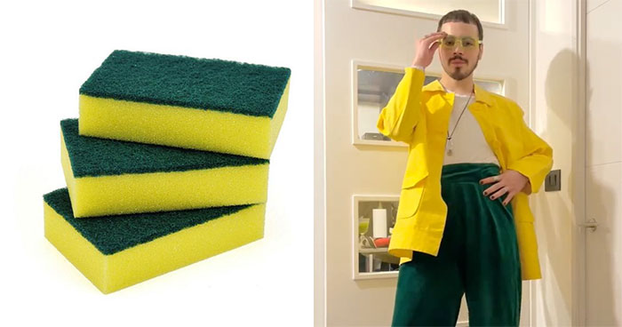 This Designer Goes Viral For Creating Outfits Based On Foods, Drinks, And Cleaning Products (16 Pics)