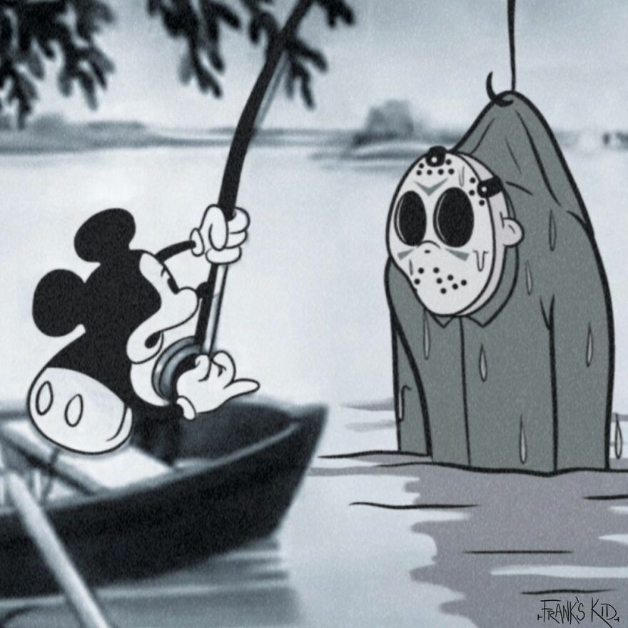 Looks Like Mickey Chose The Wrong Day To Go Fishing