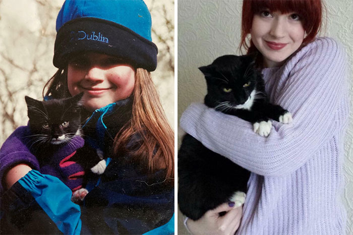 I Found An Old Kitten Picture Of Me With My Late Cat. For 15 Years We Grew Up Together