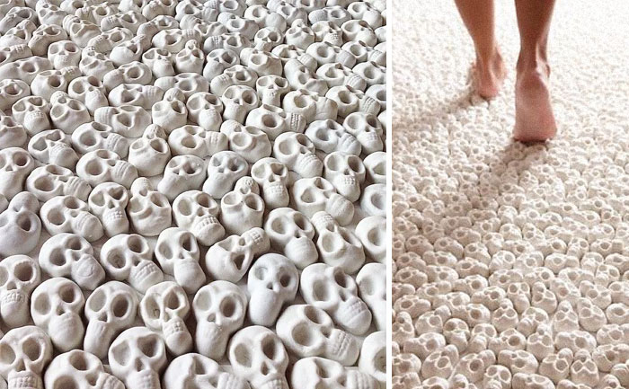Esta alfombra de calaveras