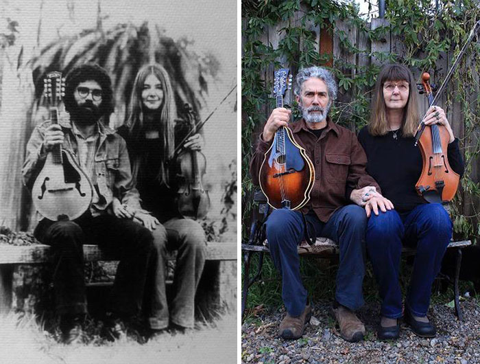 My Parents In 1975 And Again In 2020. They’ve Been Married And Playing Music Together For Over 45 Years Now