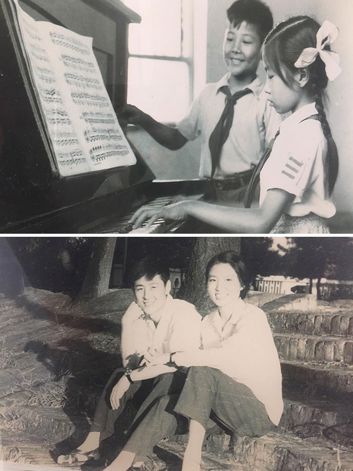 My Parents: Piano Partners In 1959, Expecting Their First In 1977