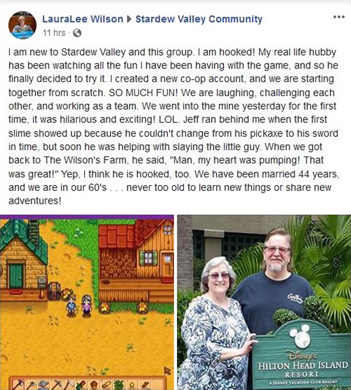 Wholesome Elderly Couple Playing Stardew Valley