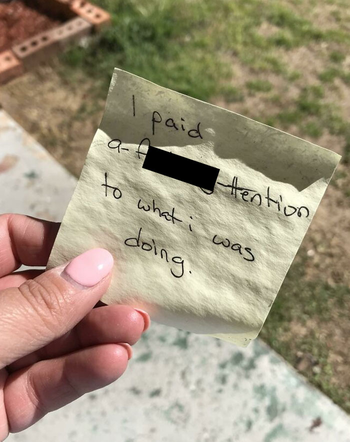 I Would Love To Know The Context Of This Note. I Found It In My Front Yard, Must Have Blown In From A Neighbor