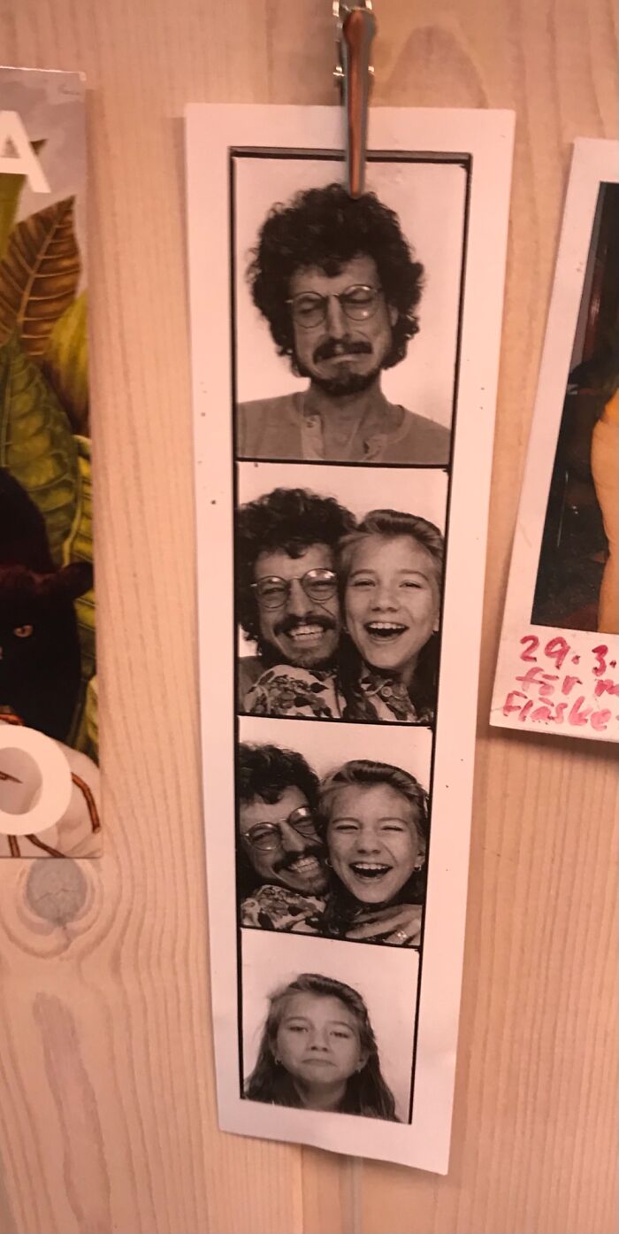 Me And My Dad Goofing Around In A Photo Booth. I’m Nine