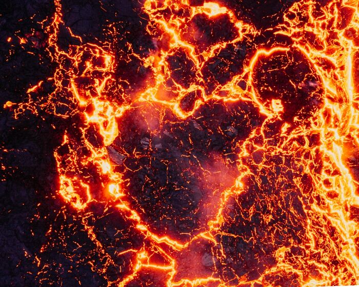 Lava Heart From Drone