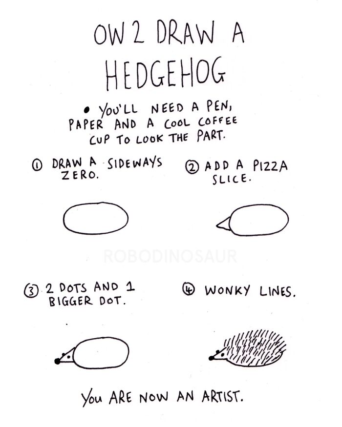 How 2 Draw A Hedgehog