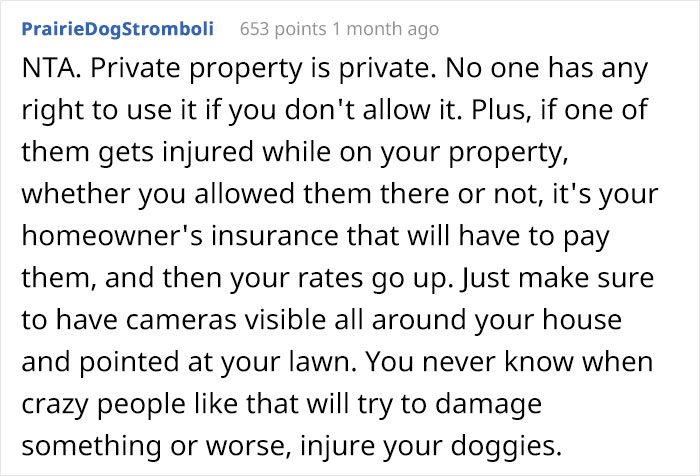 Guy Moves Into A New House, His Neighbor Demands That He Keep His Dogs Inside So Her Children Can Play On His Lawn