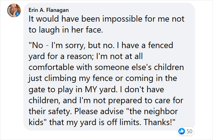 Guy Moves Into A New House, His Neighbor Demands That He Keep His Dogs Inside So Her Children Can Play On His Lawn