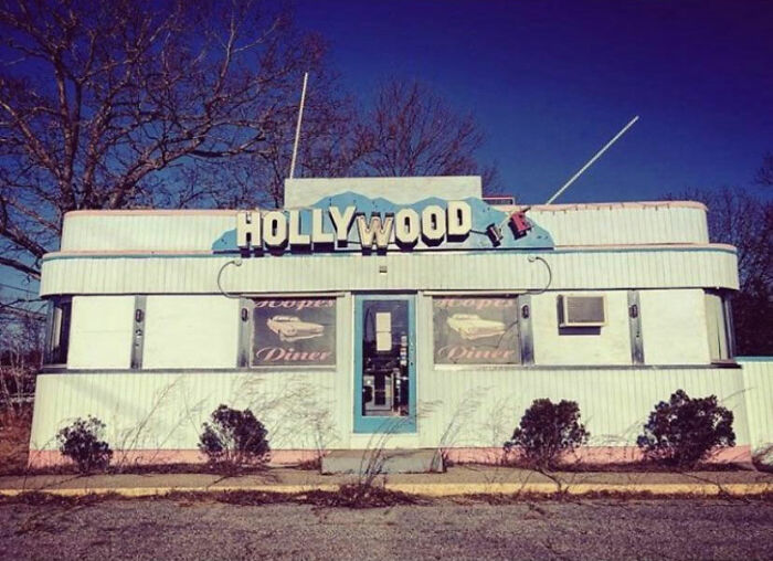 An Abandoned Diner In New Hampshire That Just Left The Hollywood Video Sign Up