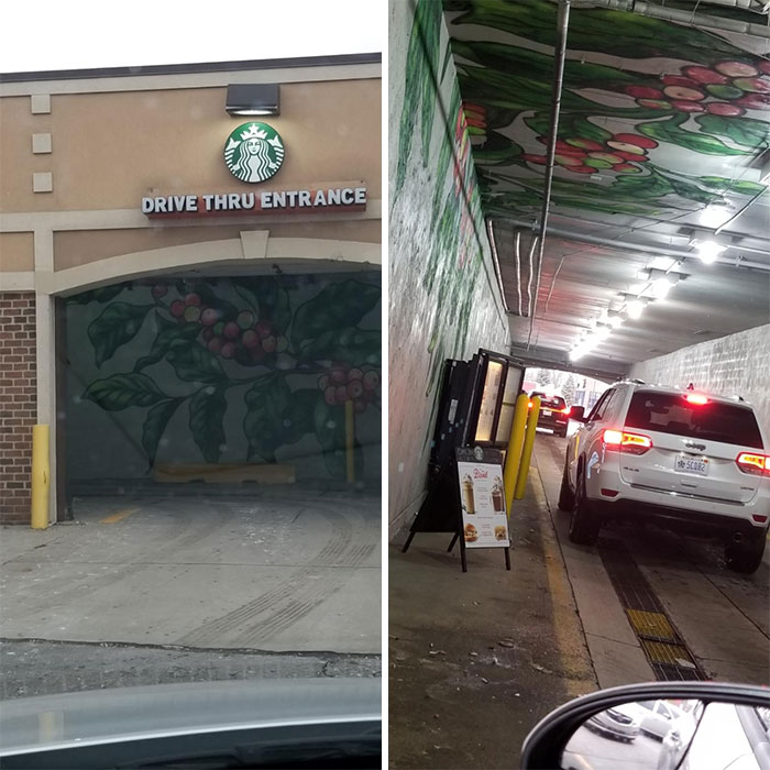 Este autoservicio de Starbucks en un antiguo lavadero de coches
