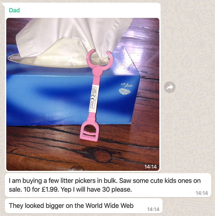 My Dad's Experience Buying "Litter Pickers In Bulk" On The "World Wide Web"