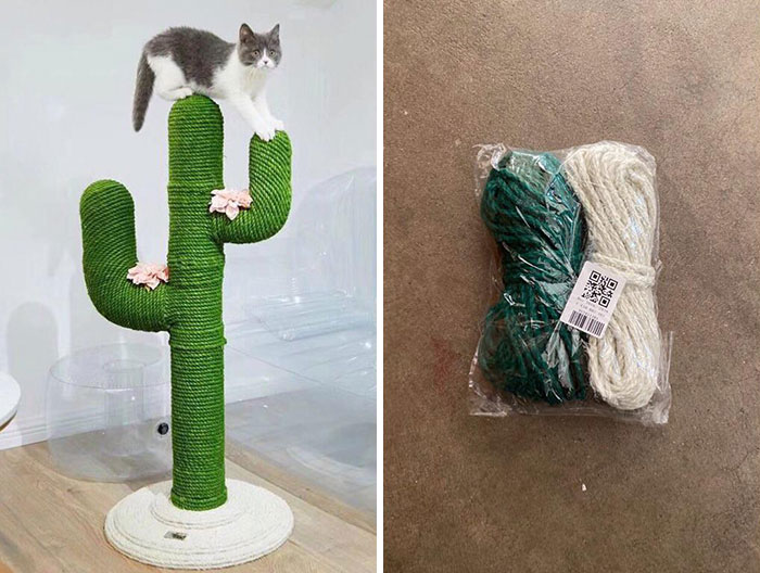 The One On The Left Is What My Mom Ordered For Our Cats, The Right One Is What Arrived In The Mail