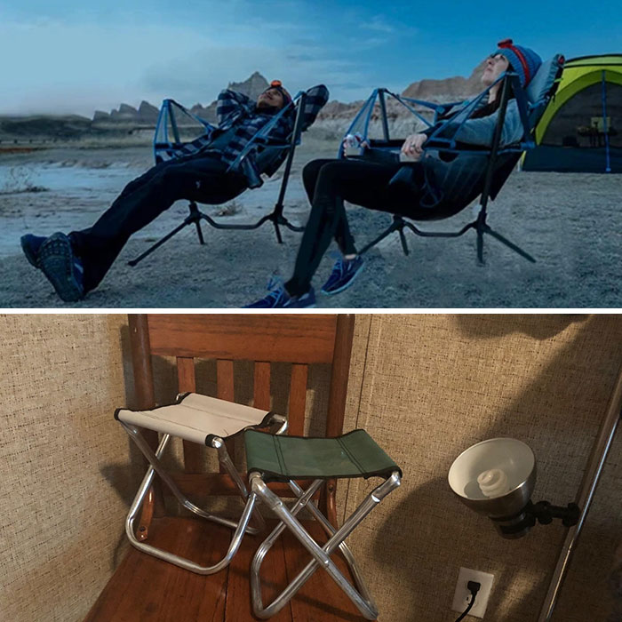 Compré unas sillas de camping reclinables online