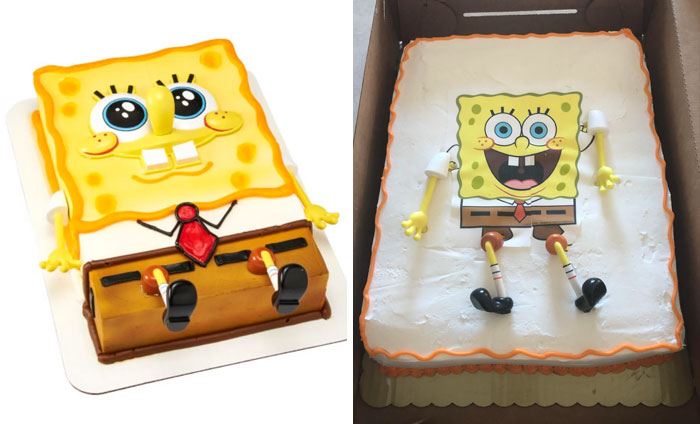 Cake That We Ordered From Fred Meyer vs. What They Made