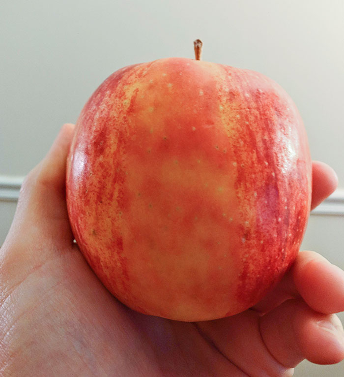 This Apple Has A Blurry Streak That Looks Like The Texture Hasn't Loaded All The Way