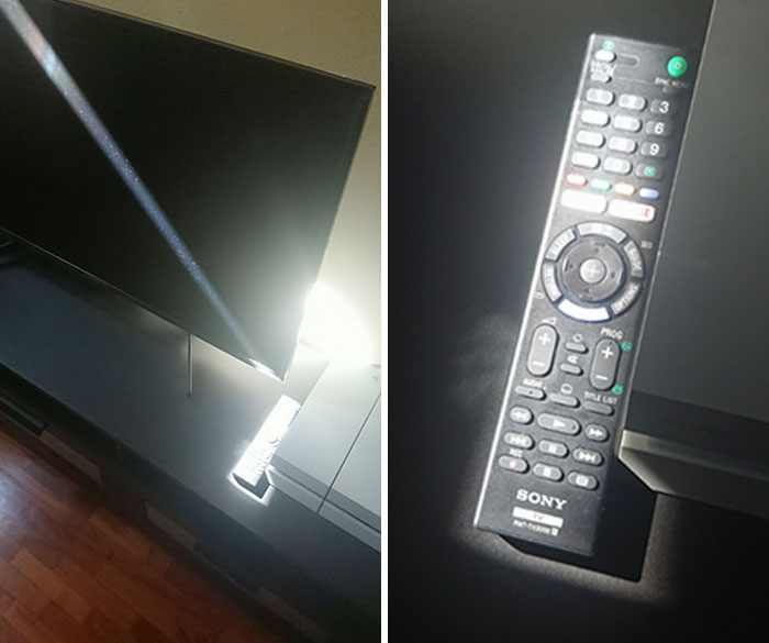 Don't Know If It's Glitchy, But A Coincidence For Sure. April 2, 2020. I've Been To Clean Up My House The Sunrays "Traced" My TV Remote