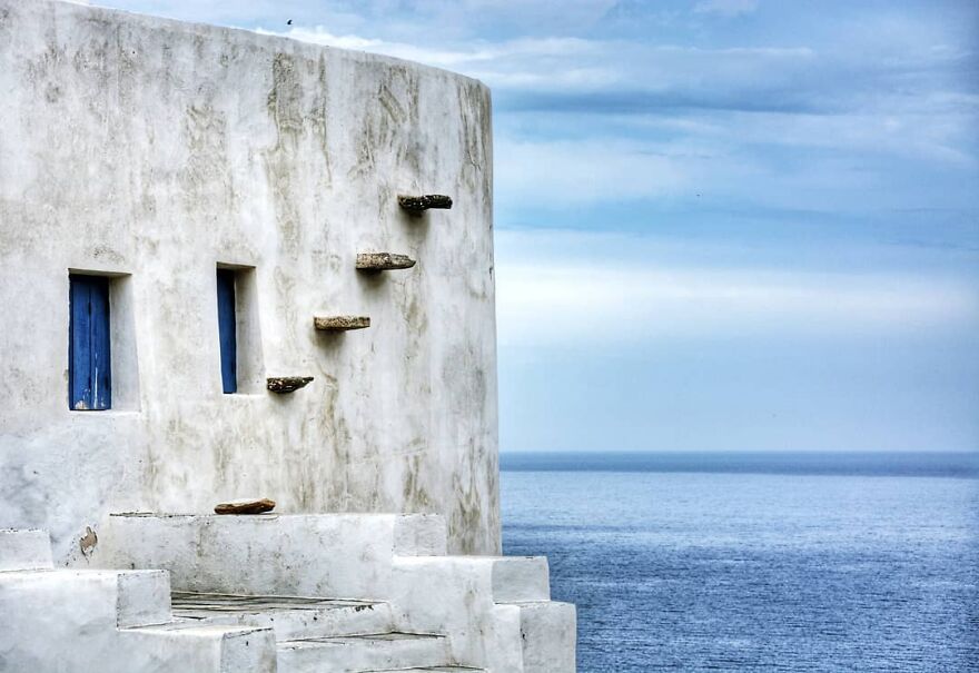 Cycladic Architecture Framed By The Great Blue