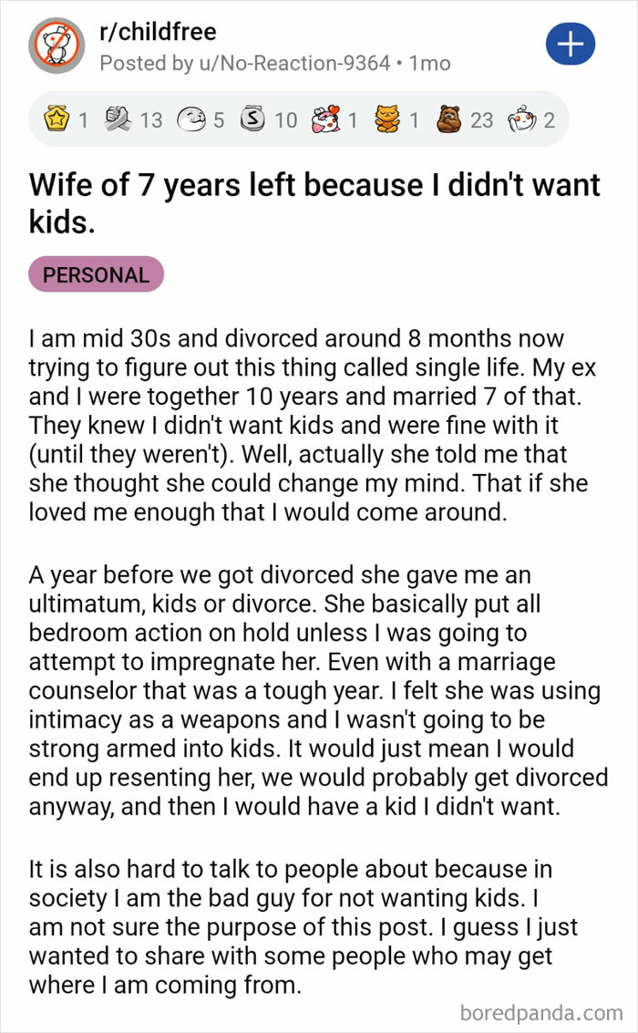 Wife Of 7 Years Left Because I Didn't Want Kids